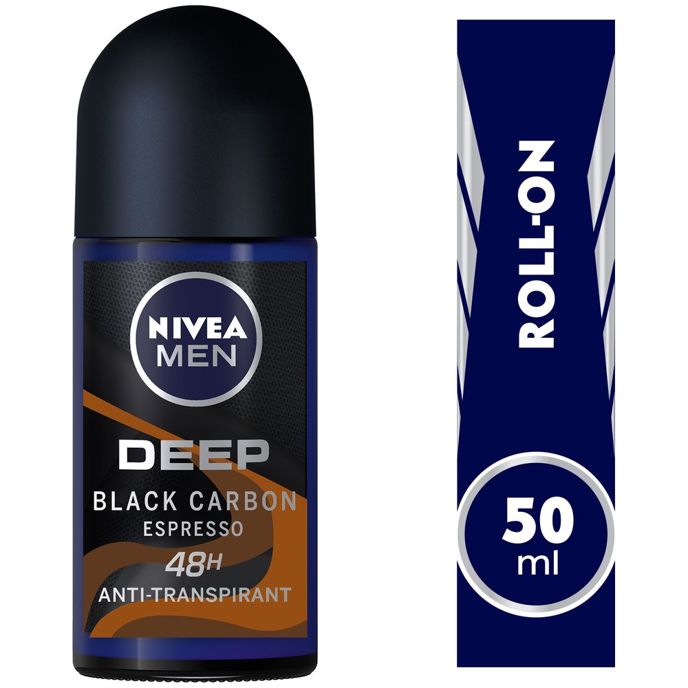 نيفيا - رول أون مضاد للتعرق ديب بالكربون الأسود للرجال - 50 مل