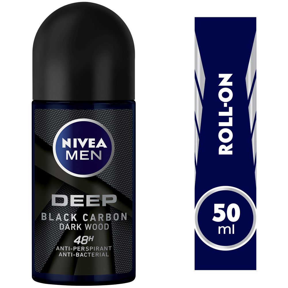 نيفيا - رول أون مضاد للتعرق ديب بالكربون الأسود للرجال - 50 مل