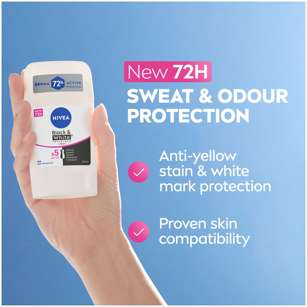 نيفيا - ستيك ديو بلاك آند وايت إنفزيبل للنساء - 50 مل