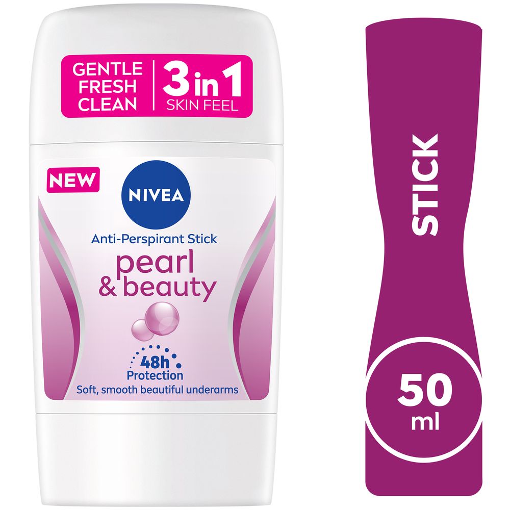 نيفيا - ستيك مزيل التعرق بيرل آند بيوتي للنساء - مستخلص اللؤلؤ - 50 مل