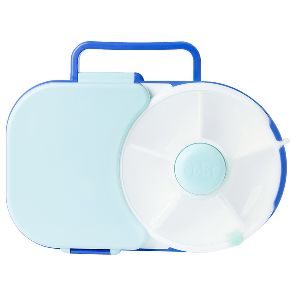 Gobe - 5 Compartments Lunchbox With Detachable Snack Box - Blue