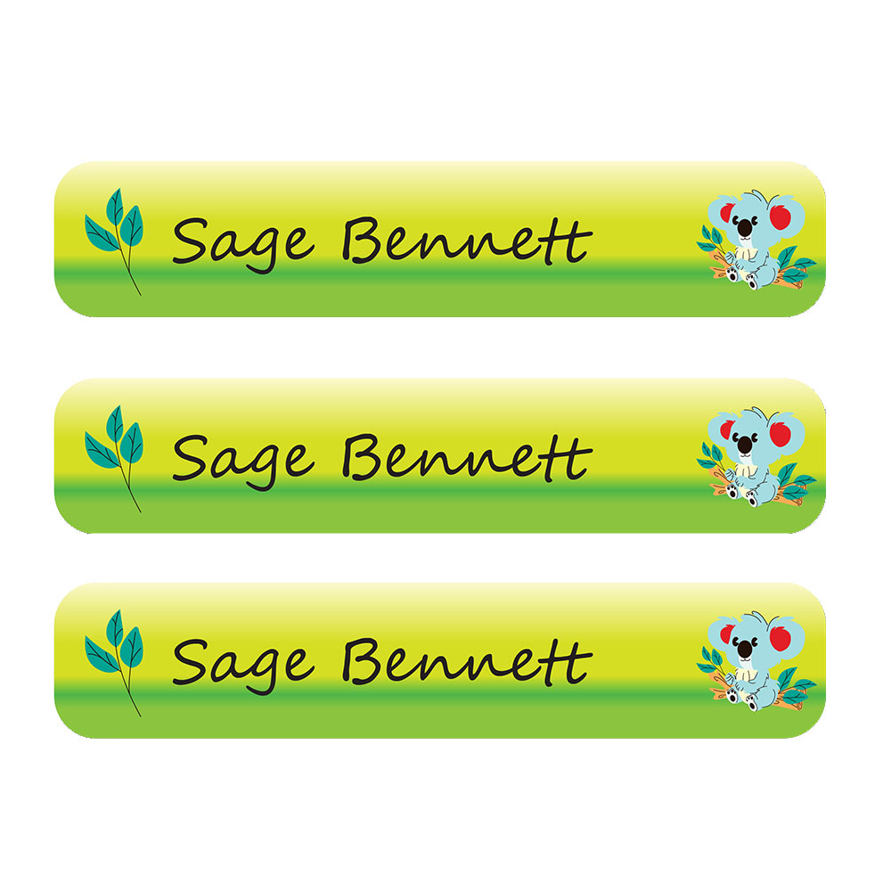 Ladybug Labels - Personalized Waterproof Large Labels - Koala - 30pcs
