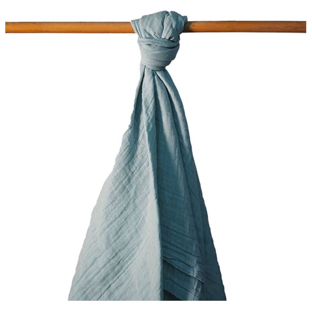 Little Moon - Organic Cotton Swaddle - Blue