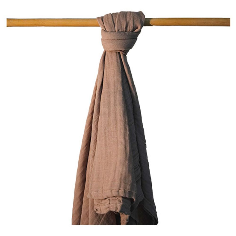 Little Moon - Organic Cotton Swaddle - Brown