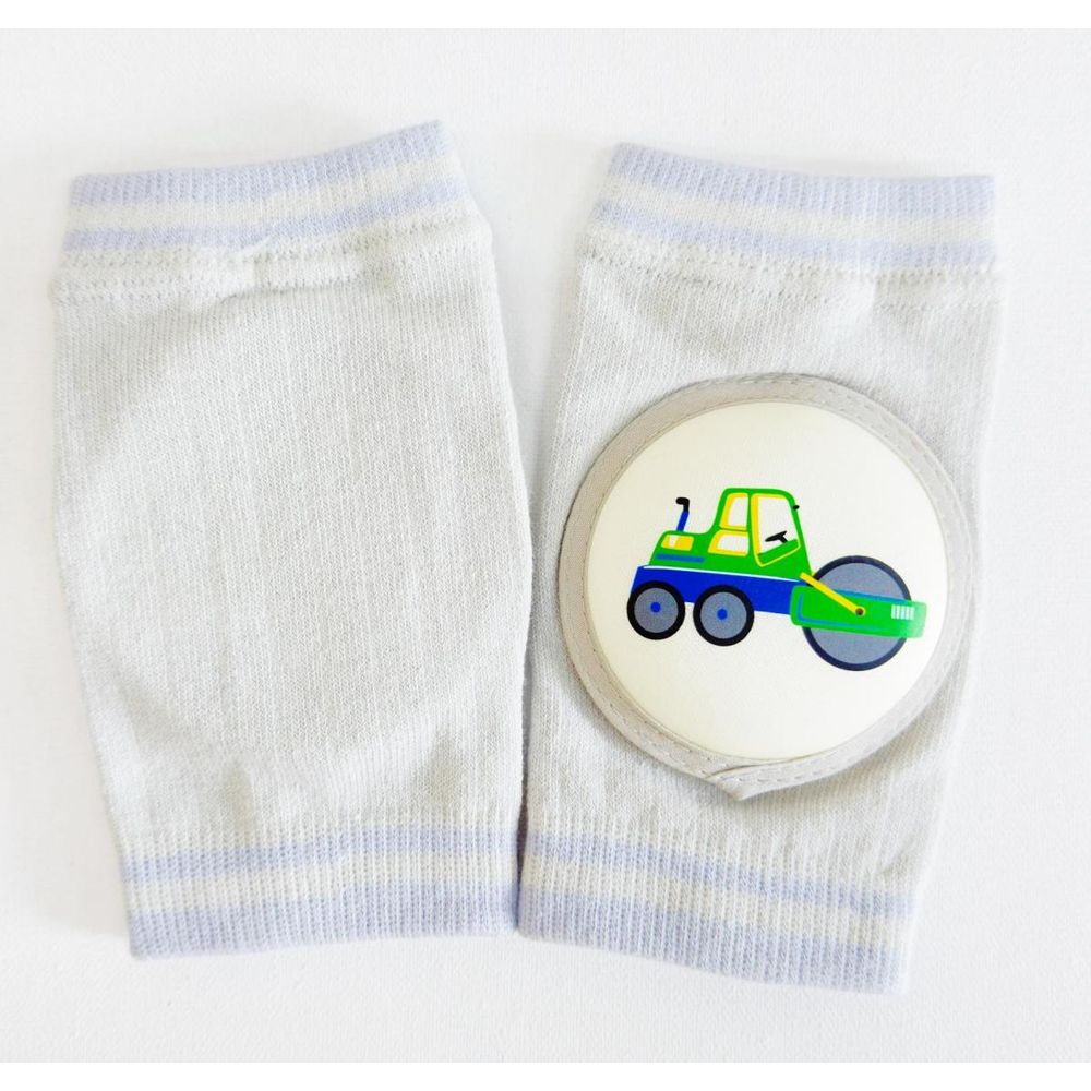 لوكو - واقيات ركب للرضّع مقاومة للانزلاق - أبيض وأزرق - عدد 2