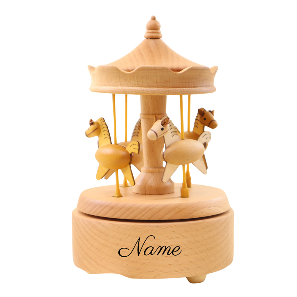 Mommy's Charms - Personalized Music Carousel - Horse 