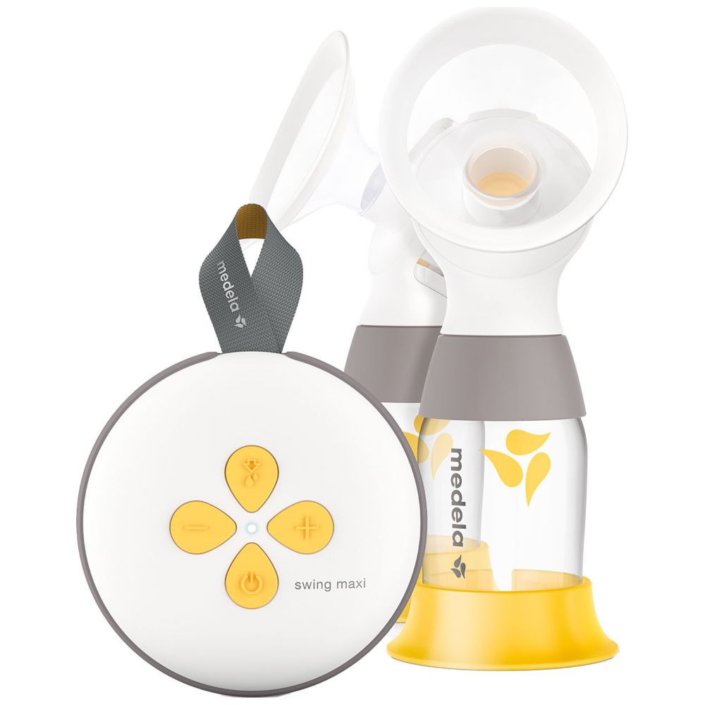 ميديلا - شفاط حليب كهربائي مزدوج سوينغ ماكسي مع شاحن بمنفذ يو أس بي