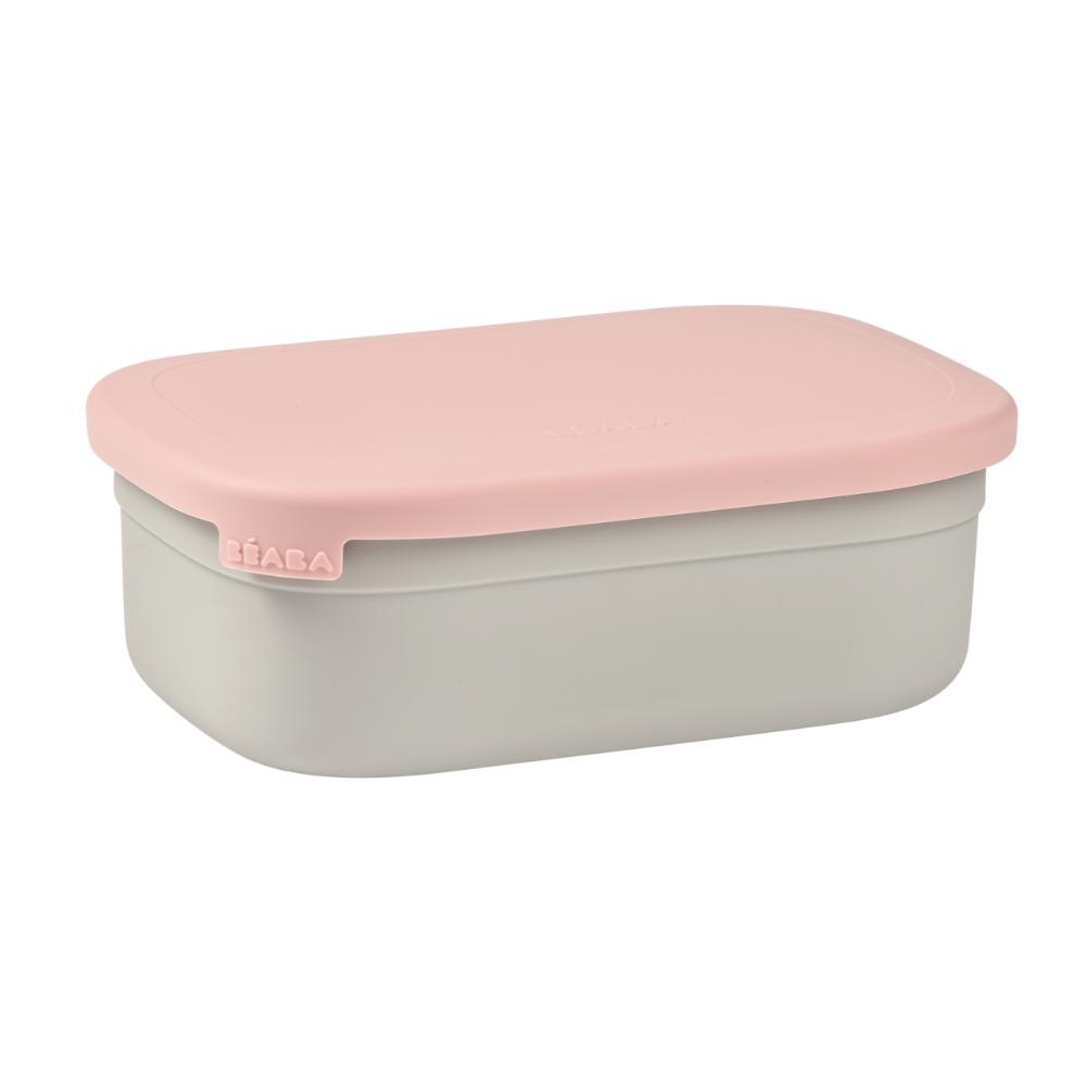 Beaba - Stainless Steel Lunch Box Velvet - Grey/Dusty Rose