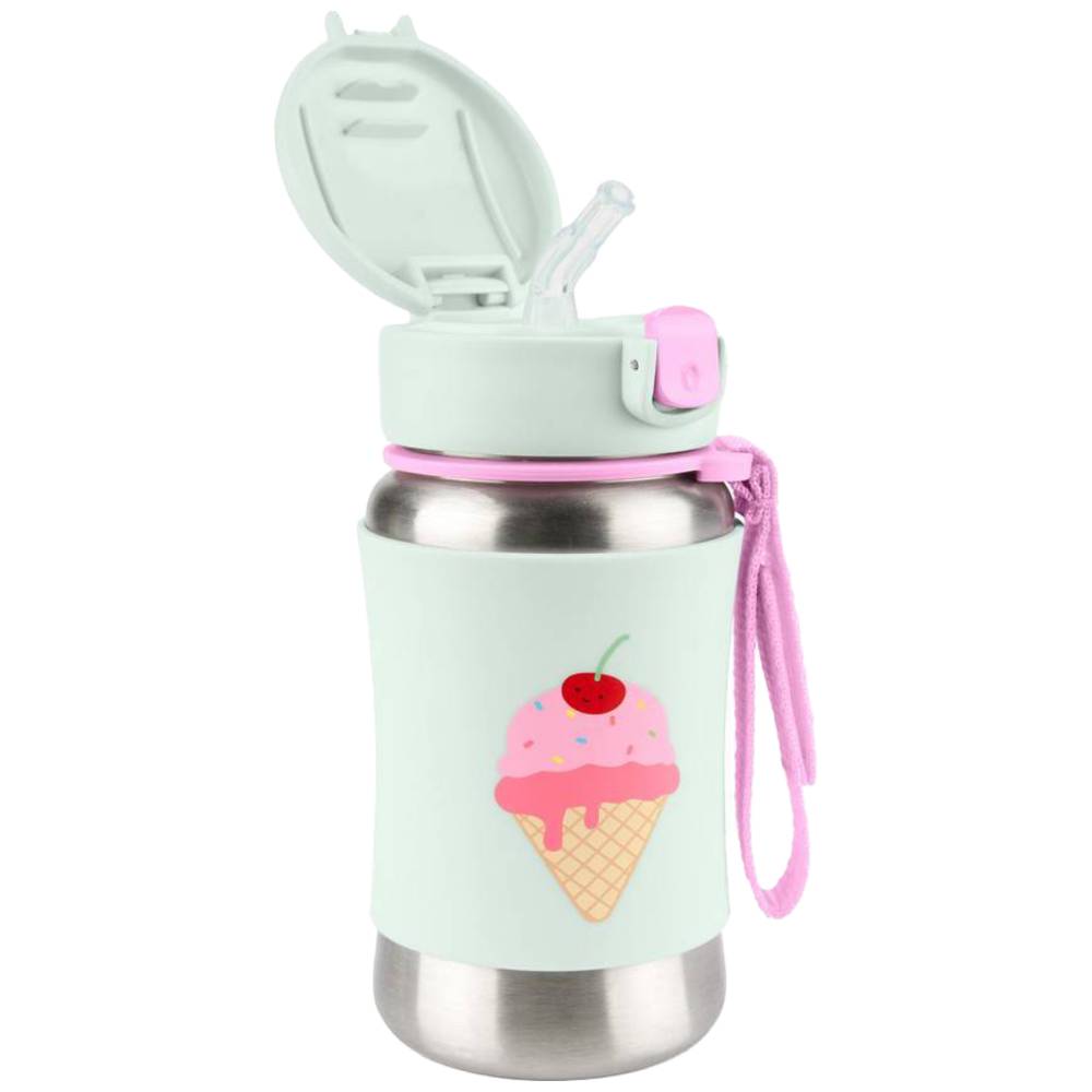 Skiphop - Spark Style Stainless Steel Straw Bottle - Ice Cream - 350ml