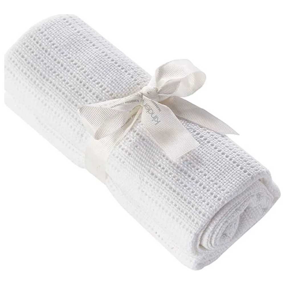Kinder Valley - Cotton Cellular Blanket - White