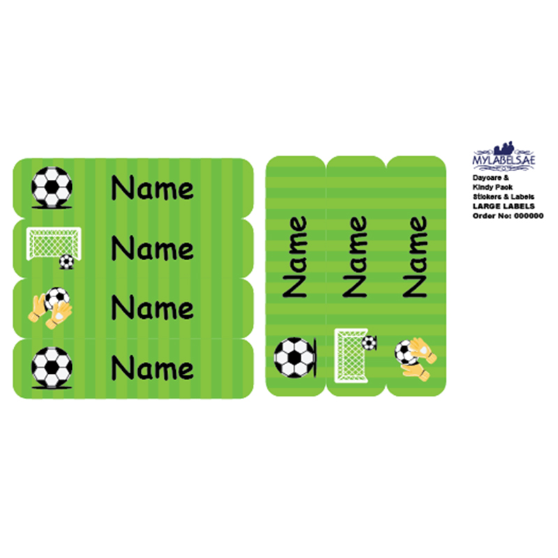 Mylabels - Personalized Labels - Soccer - Pack of 30 - Large