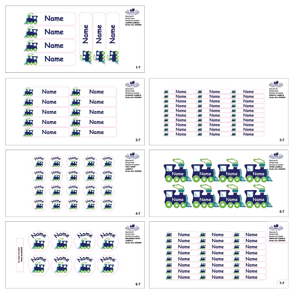 ماي ليبلز - ملصقات قابلة للتخصيص - قطار - عدد 107