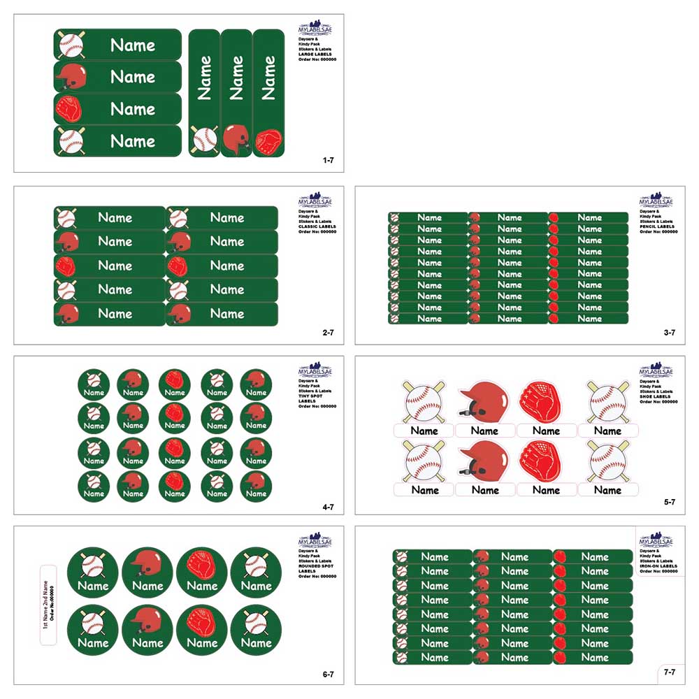 ماي ليبلز - ملصقات قابلة للتخصيص - بيسبول - عدد 107