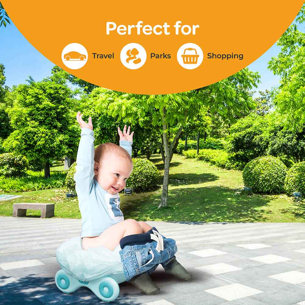 مون - مقعد نونية تدريب للأطفال للسفر - أزرق