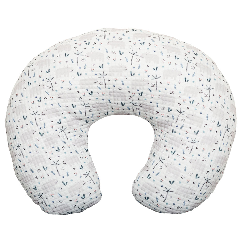 Moon - Portable Breast Feeding Pillow With Zippered Cover- Hippo