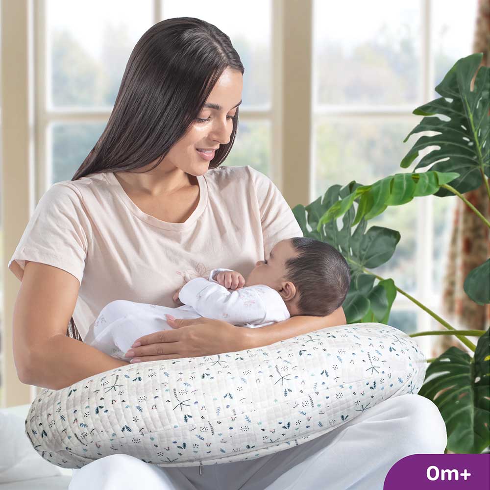 Moon - Portable Breast Feeding Pillow With Zippered Cover- Hippo