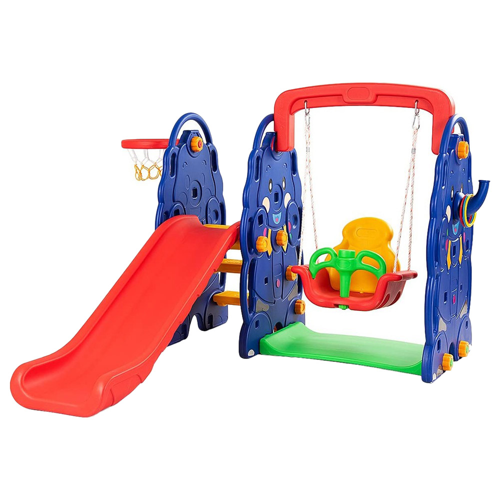 Myts - Swing & Slide Playset with Basket Ball Hoop