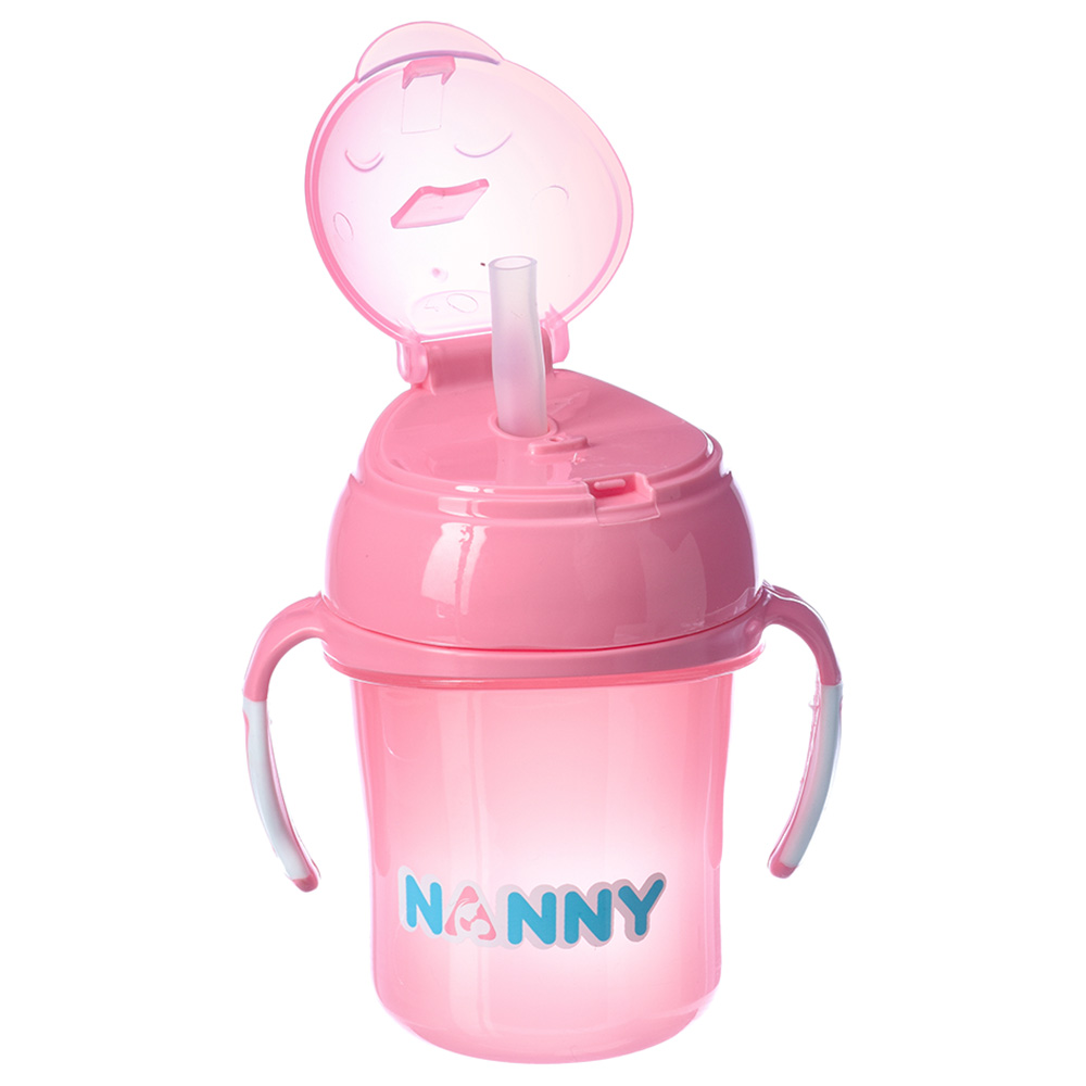 Uniq Kidz - Baby Training Sippy Cup With Straw & Handle - Pink