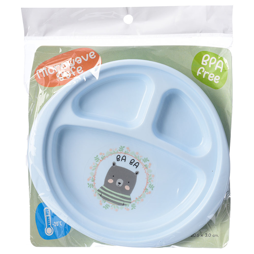 Uniq Kidz - Baby Divided Feeding Plate - Blue