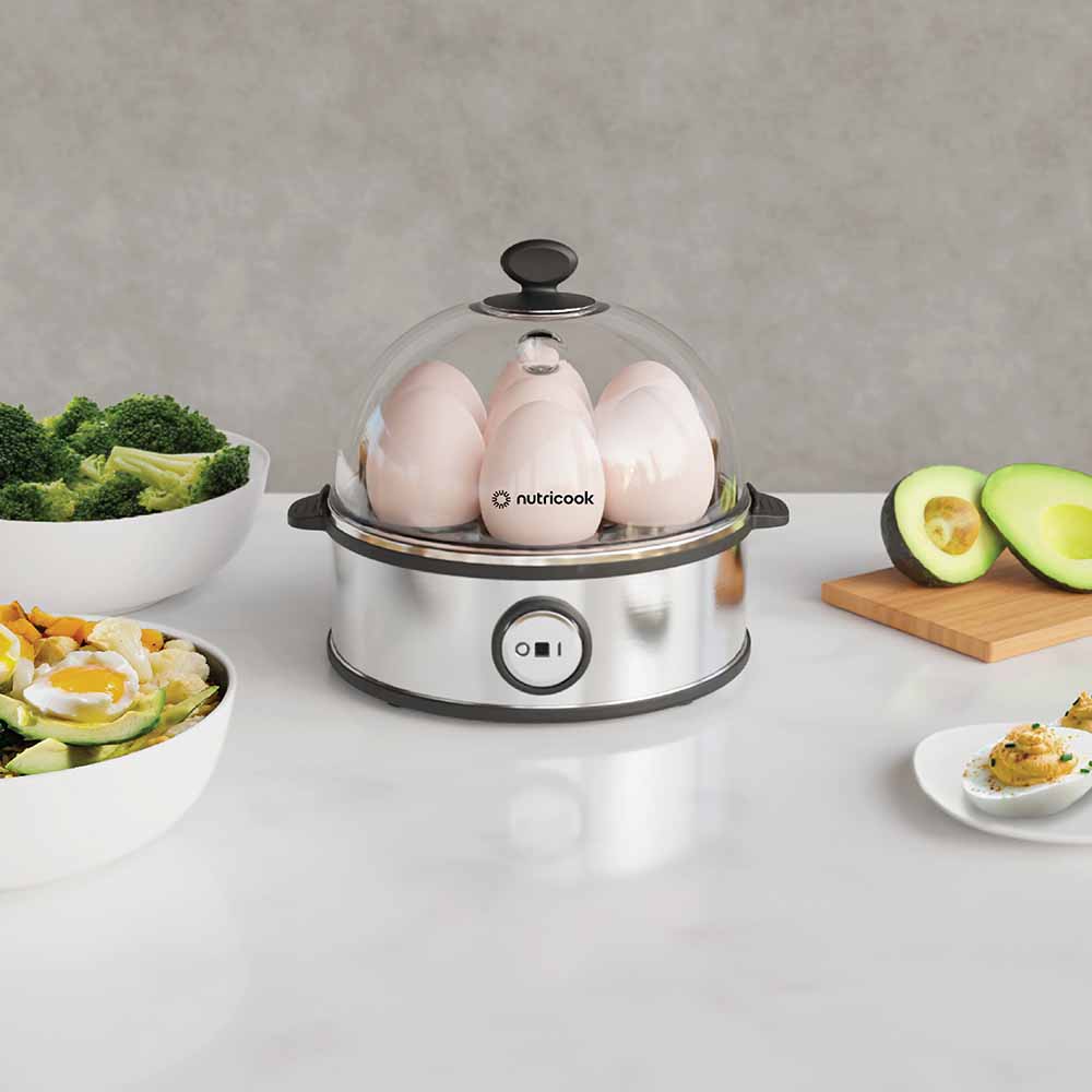 Nutricook - Rapid Egg Cooker 7 Egg Capacity - Silver