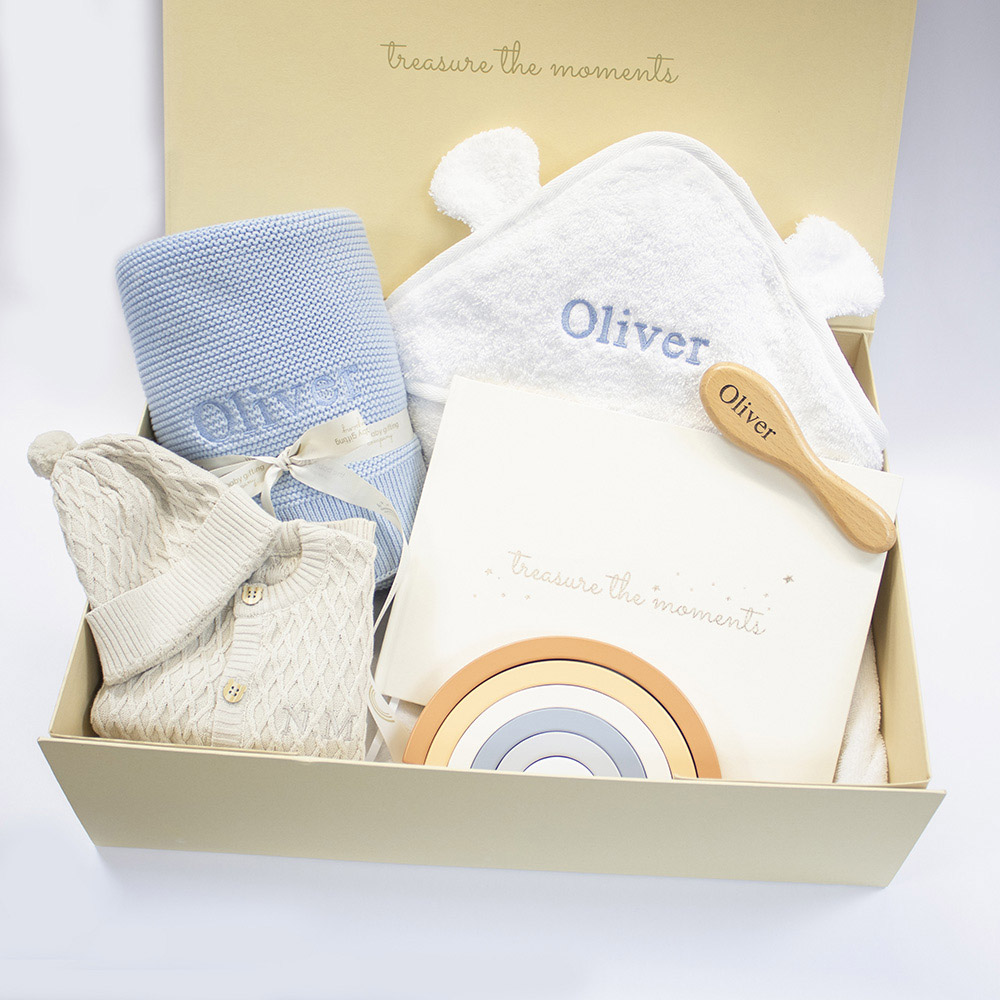 The Baby Gifting Company - New Baby Ultimate Gift Box - Blue - 8 Pcs