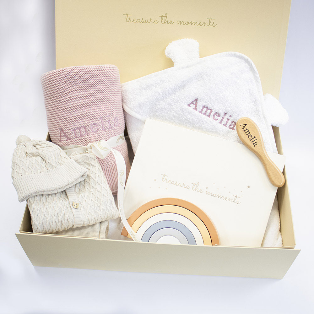 The Baby Gifting Company - New Baby Ultimate Gift Box - Pink - 8 Pcs