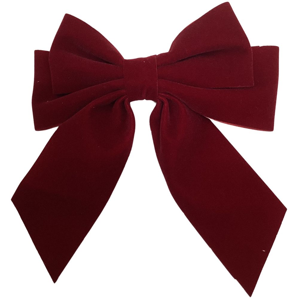Maxims - Large Velvet Christmas Clip - Red