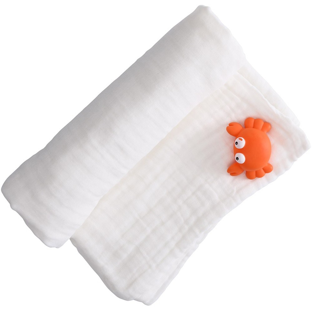 أنفي بيبي - منشفة حمام شاش عضوي 6 طبقات قابلة للتخصيص - لوتس أبيض