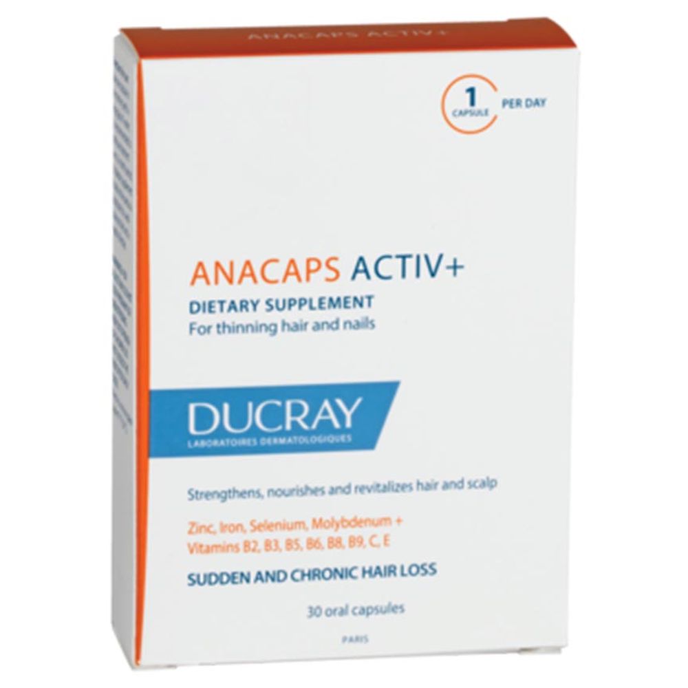 Ducray - Anacaps Activ Plus Dietary Supplement Capsules - 30's