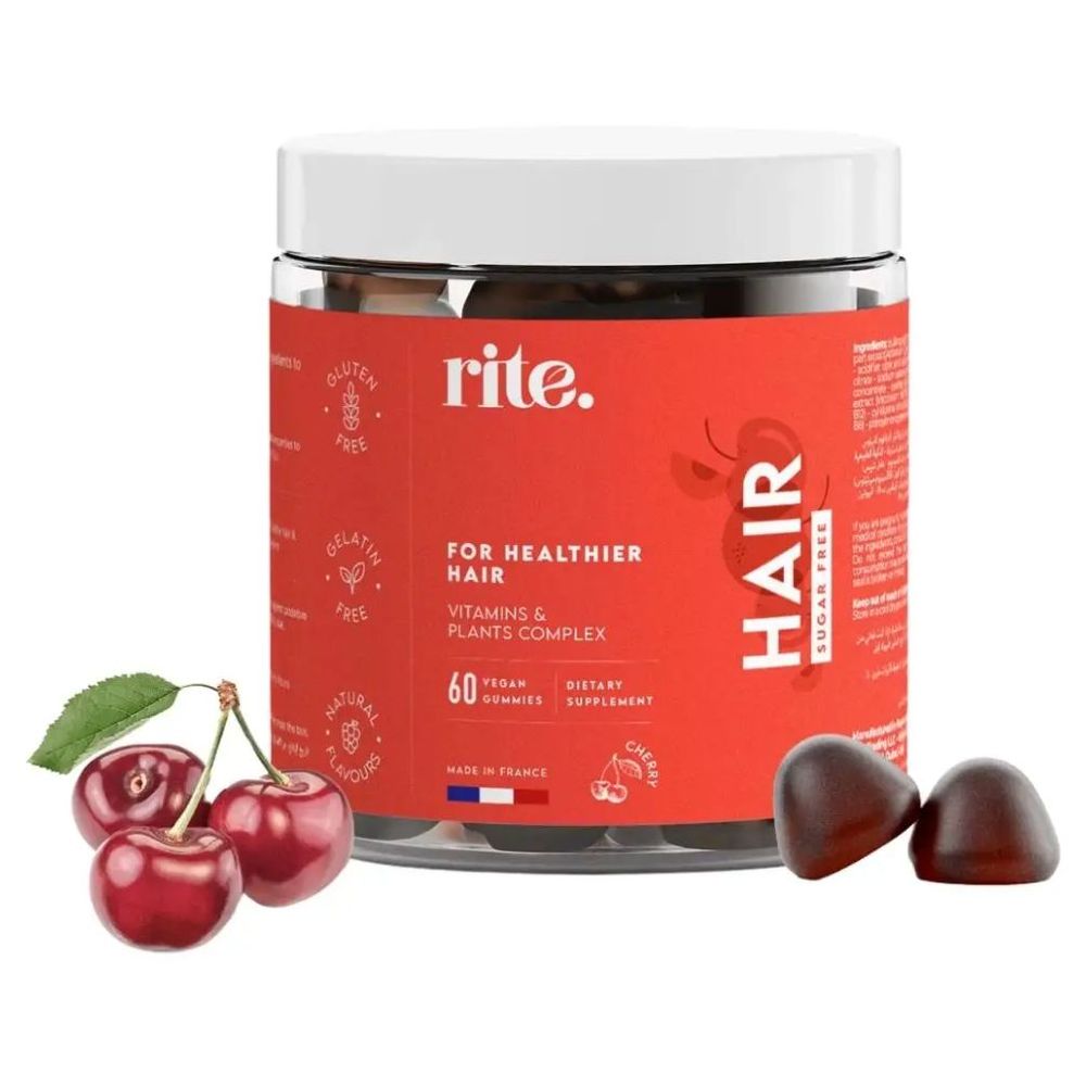 Rite - Vitamins And Plant Complex Vegan Hair Gummies - 60's