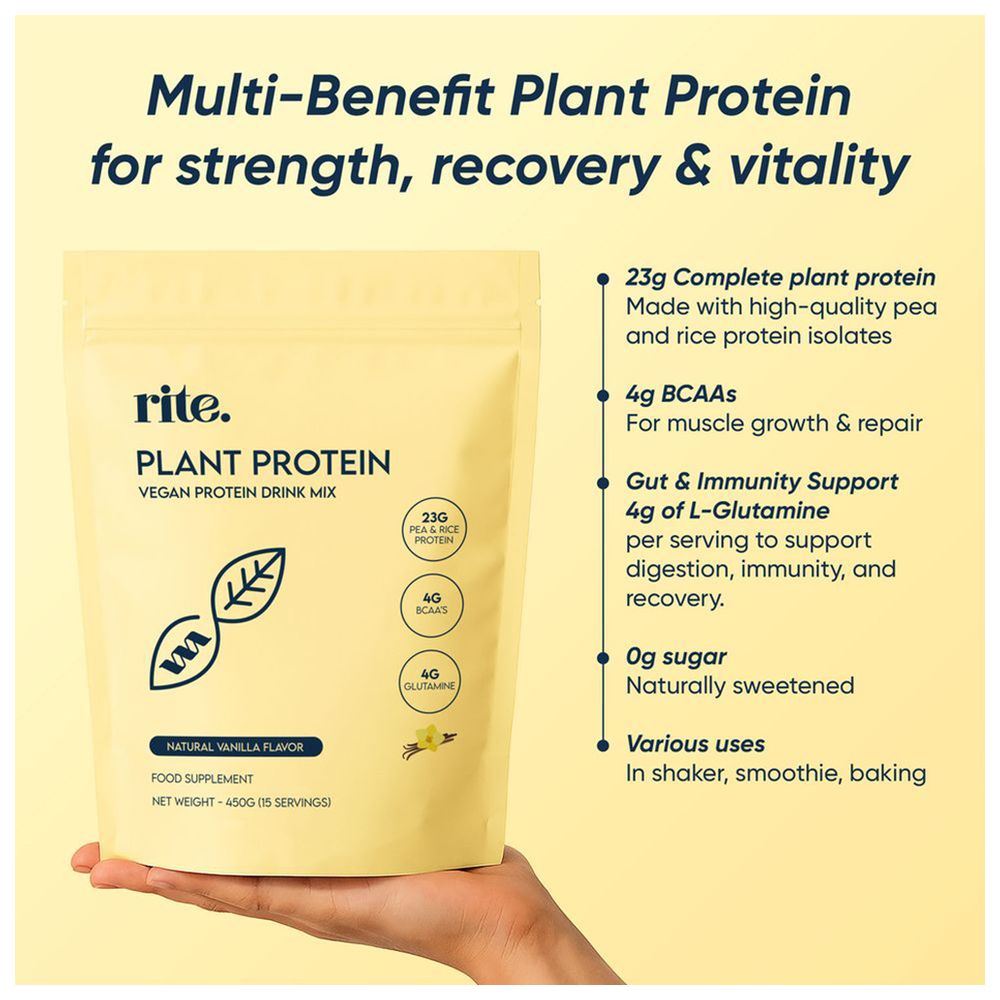 Rite - Plant Protein Pouch - 450 gm - Vanilla