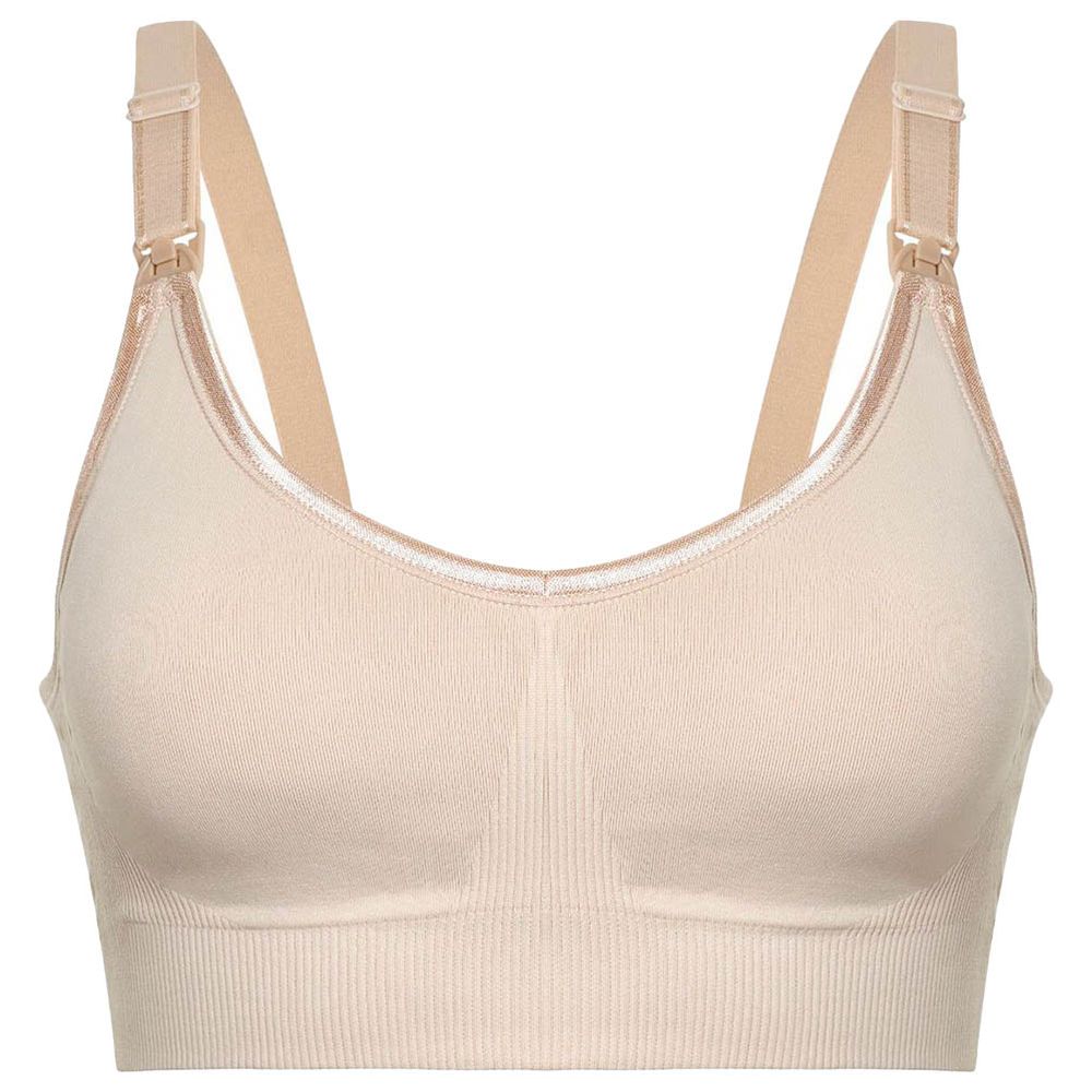 Blooming Blossom - Wire-Free Comfort Nursing & Maternity Bra - Beige