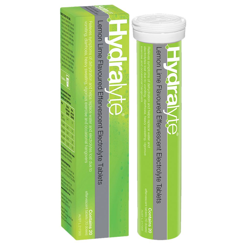 هيدراليت - حبوب فوارة إلكترولايت بنكهة ليمون وليم - 20 حبة