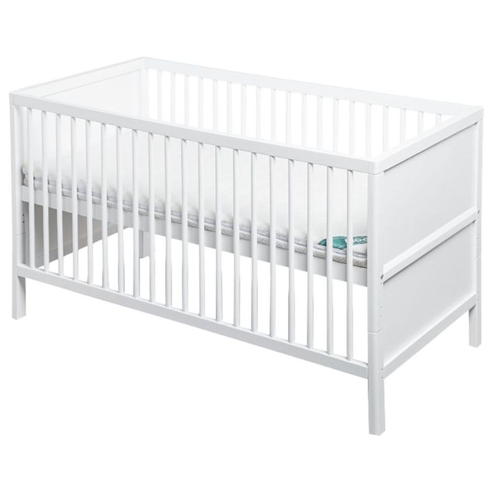 بامبل & بيرد - سرير توري قابل للتحويل من سرير أطفال إلى سرير خشبي للأطفال الصغار - أبيض