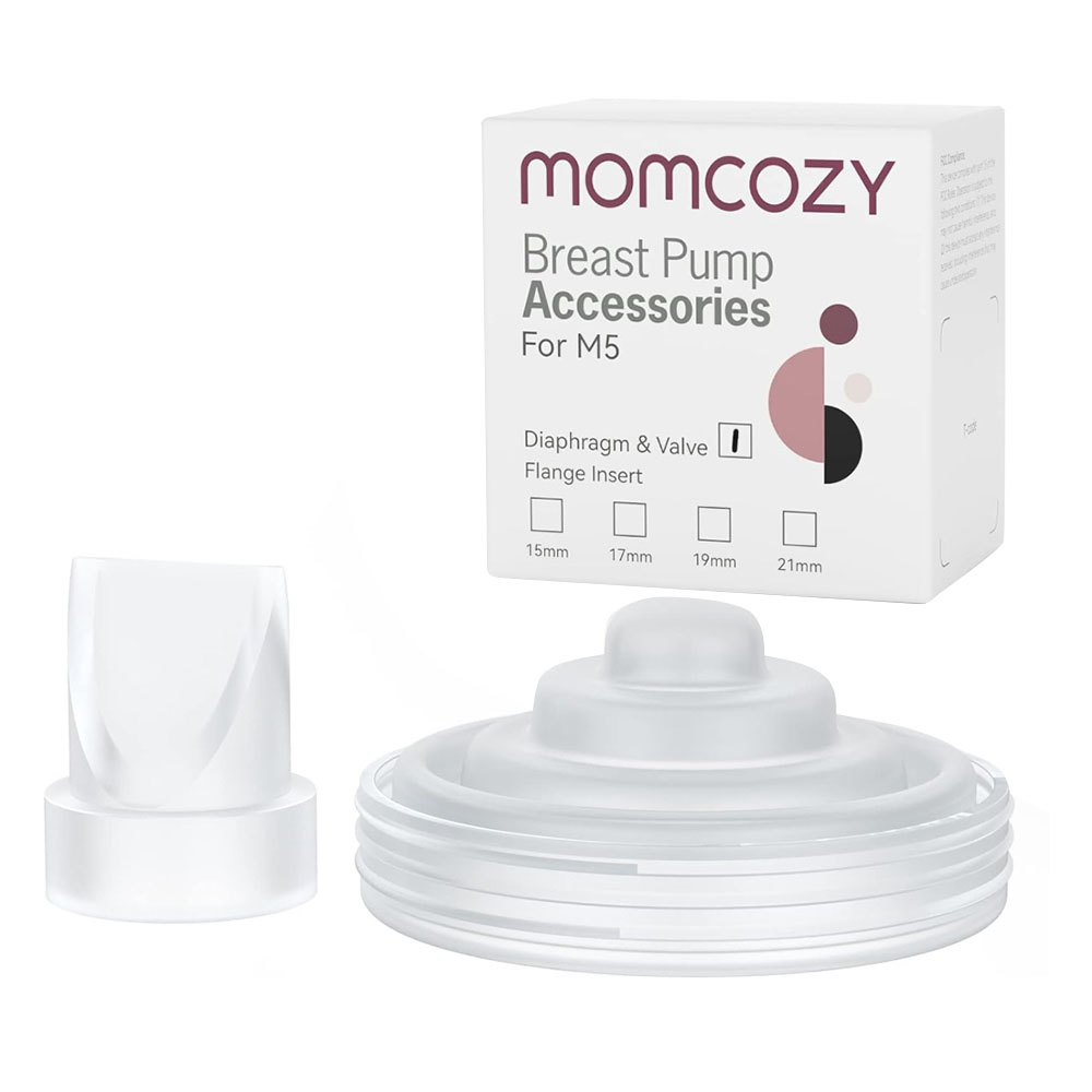 Momcozy Duckbill Valve And Diaphragm Only For M5 Breast Pump - White