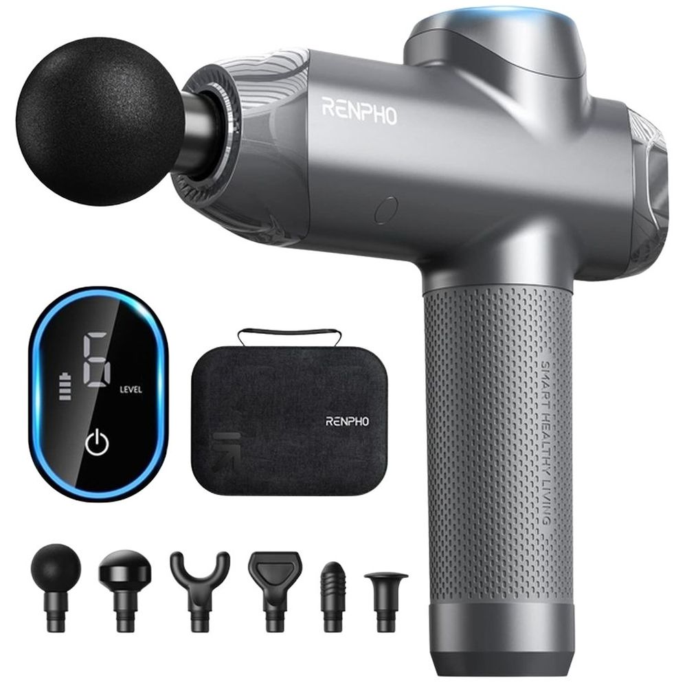 رينفو - جهاز التدليك القوي - رمادي - 9 قطع