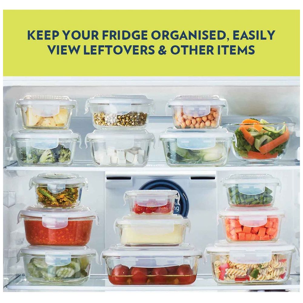 Borosil - Klip-N-Store Square Glass Storage Container - 1.2 L