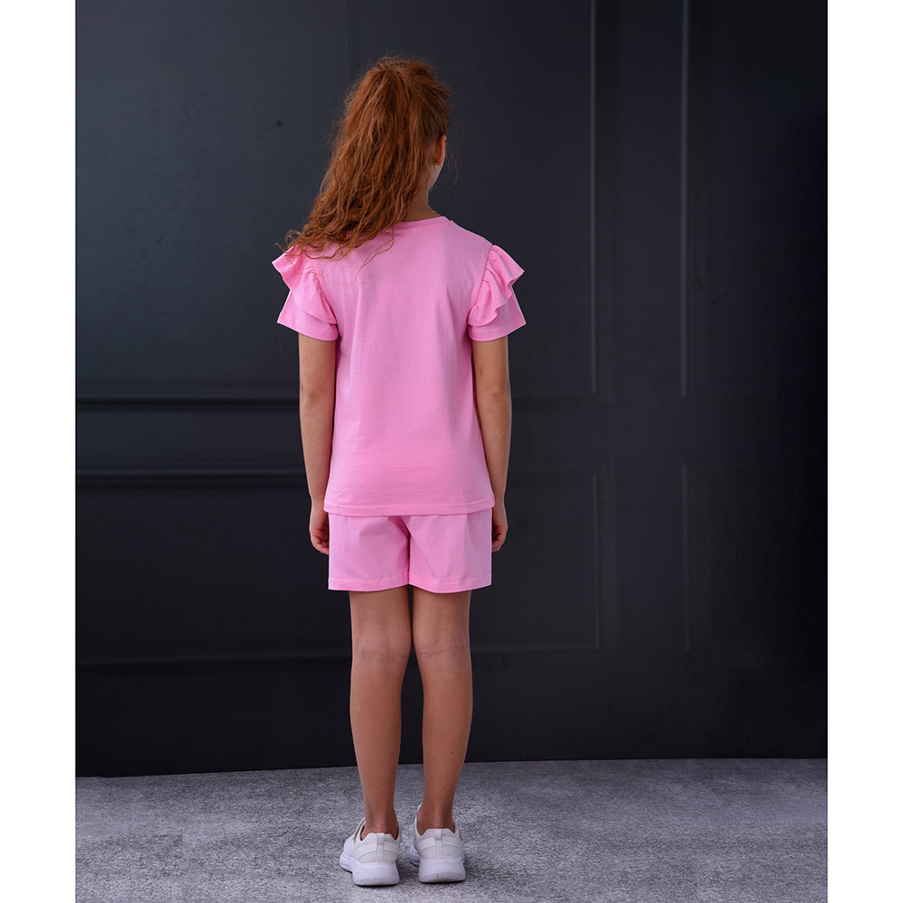 Disney - 2pc-Set - Disney Flare Sleeve T-Shirt With Shorts - Pink