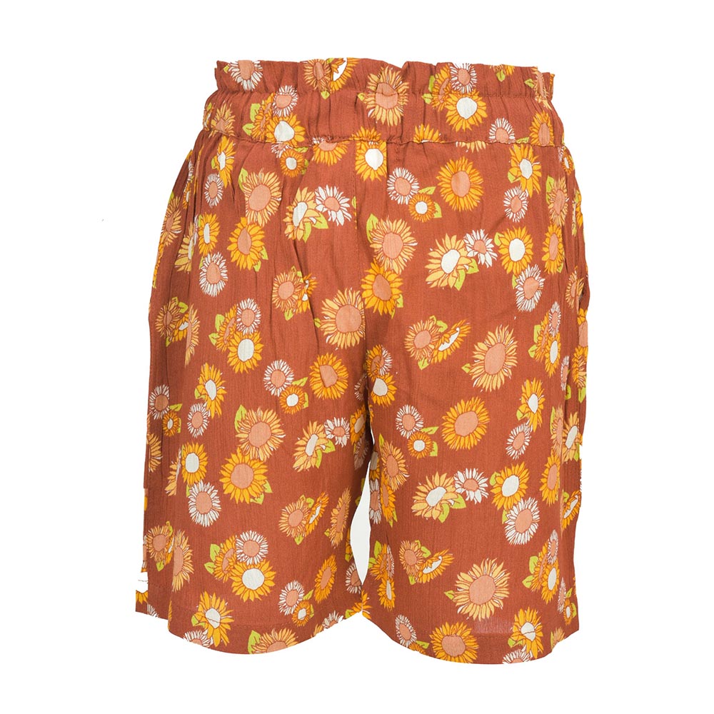 Nexgen Girls - Girl's Fully Elasticated Printed Shorts - Brown