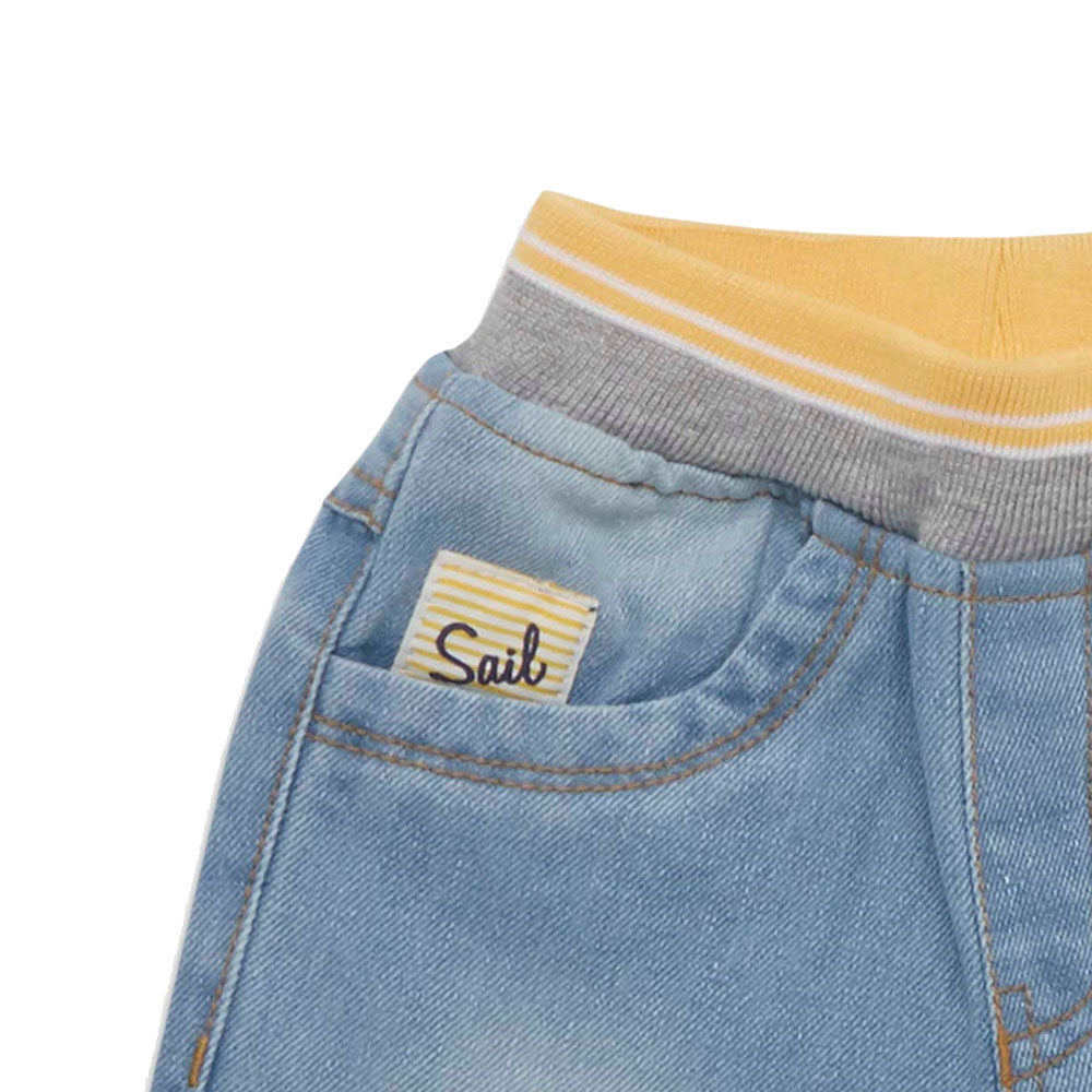 Little Kangaroos - Baby Boy Fully Elasticated Denim Jeans - Blue