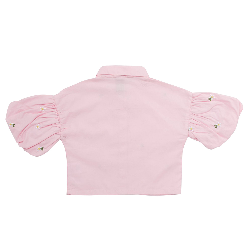 Little Kangaroos - Girl Collar Neck Printed Blouse - Pink