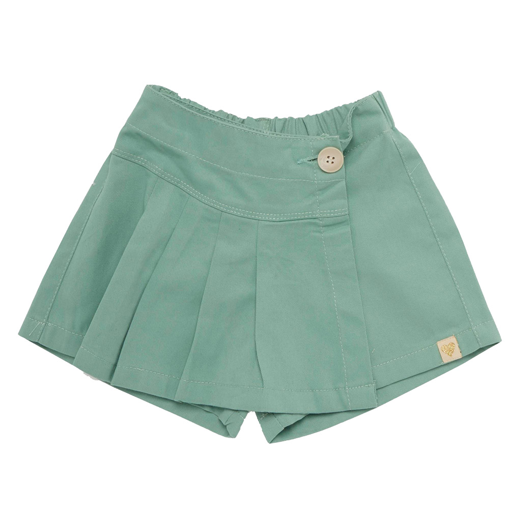 Little Kangaroos - Girl Button-Up Woven Skort - Pista