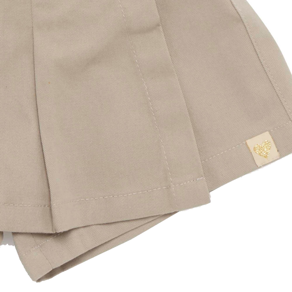 Little Kangaroos - Girl Button-Up Woven Skort - Fawn