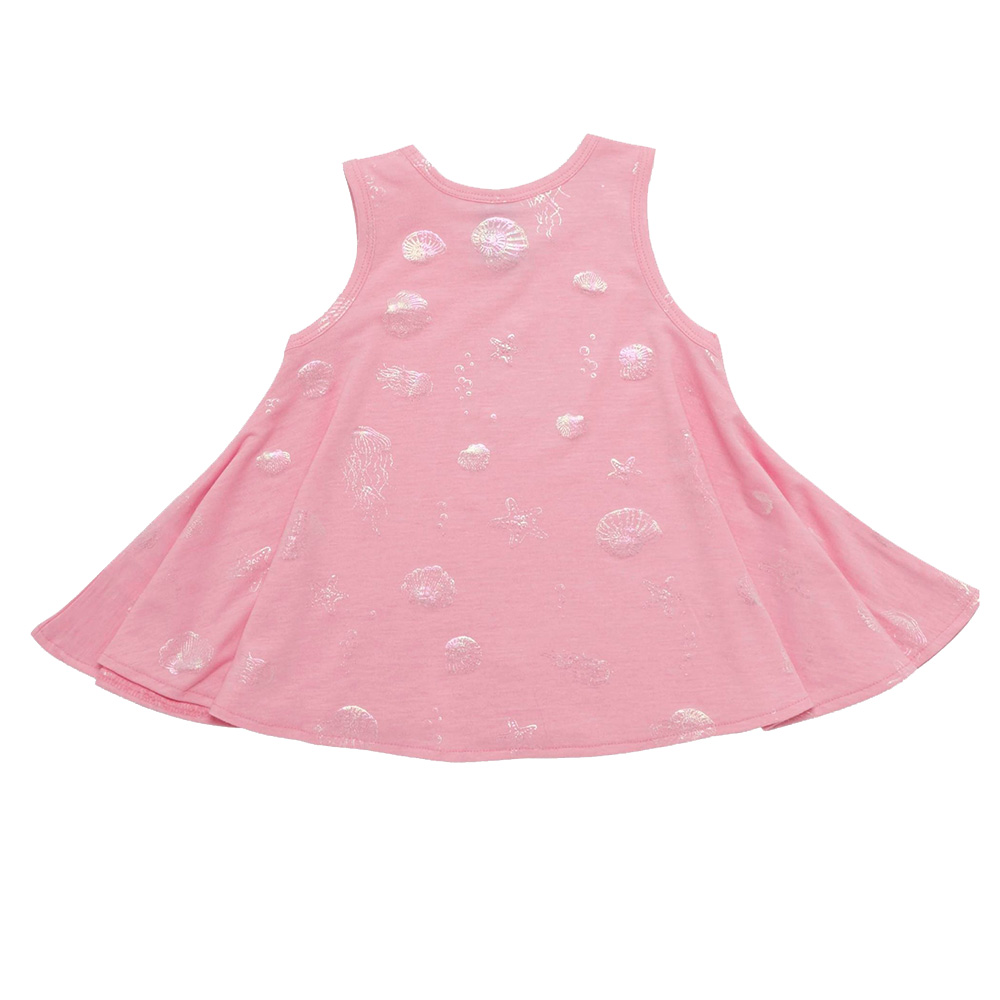 Little Kangaroos - Girl Round Neck Sleeveless Tank Top - Ballet Pink