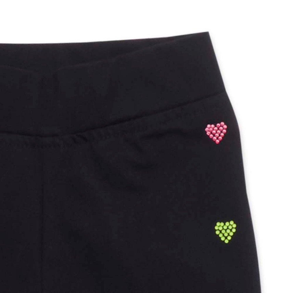 Little Kangaroos - Girl Plain Elasticated Leggings - Black