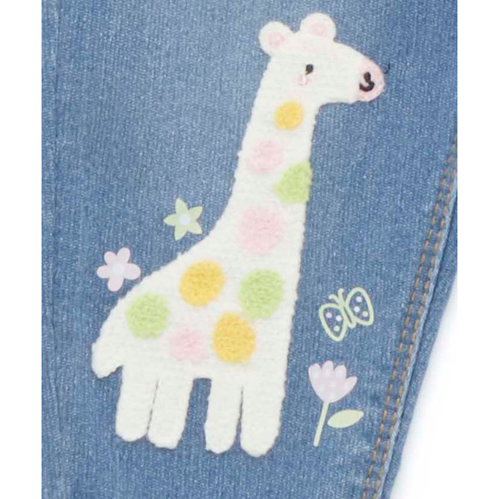 Little Kangaroos - Baby Girl Full Elastic Jeans With Pockets - Light Blue