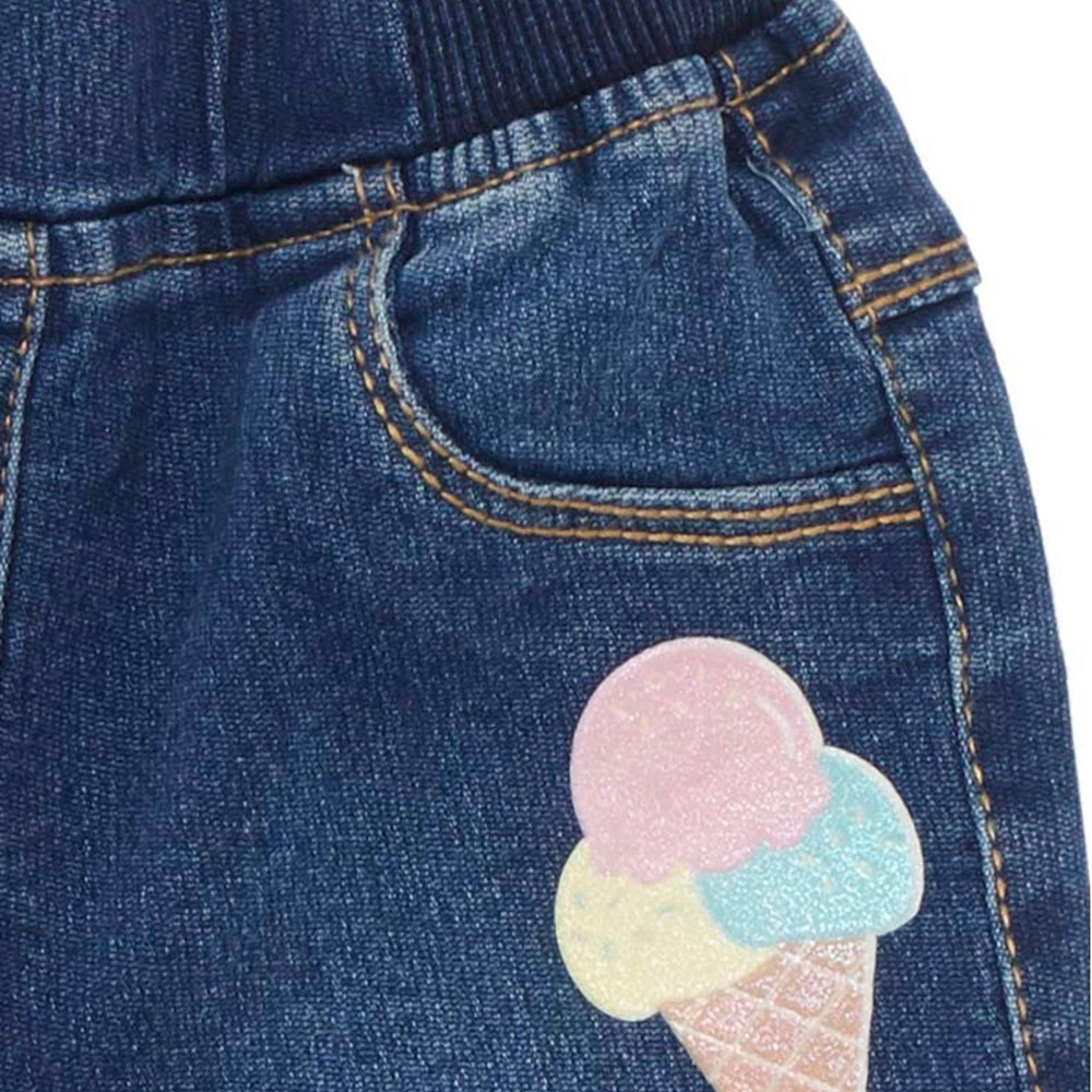 Little Kangaroos - Baby Girl Denim Jeans With Pockets - Dark Blue