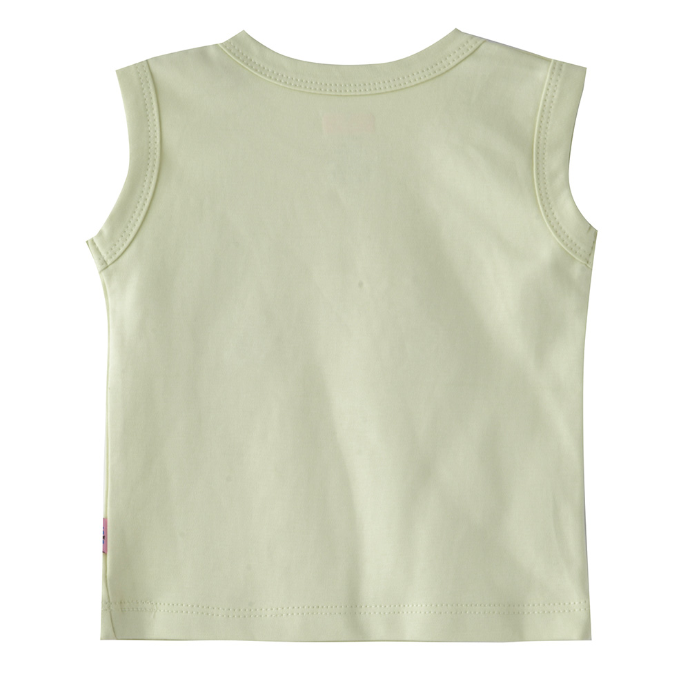 Smart Baby - Baby Boy Placement Embroidery Sleeveless Vest - Green