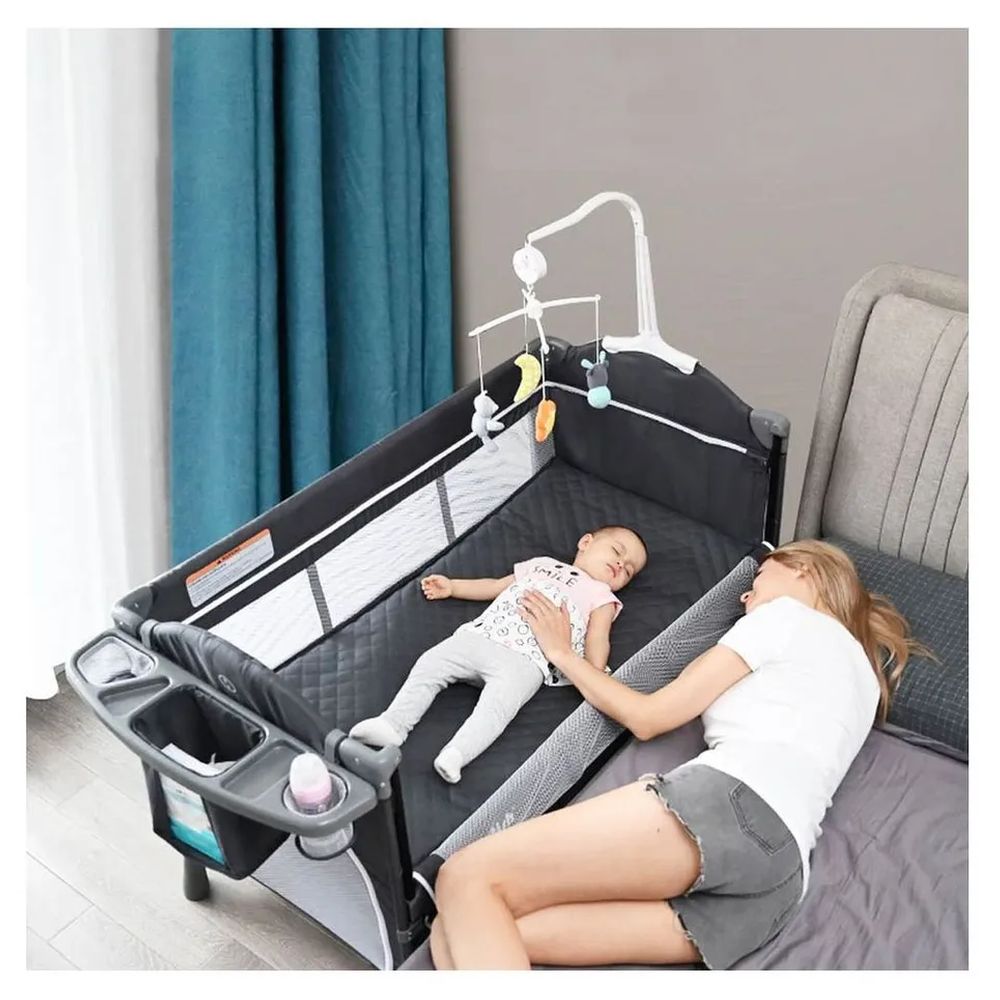 Teknum - 4-in-1 Baby Co-Sleeper Bassinet & Playpen - Grey