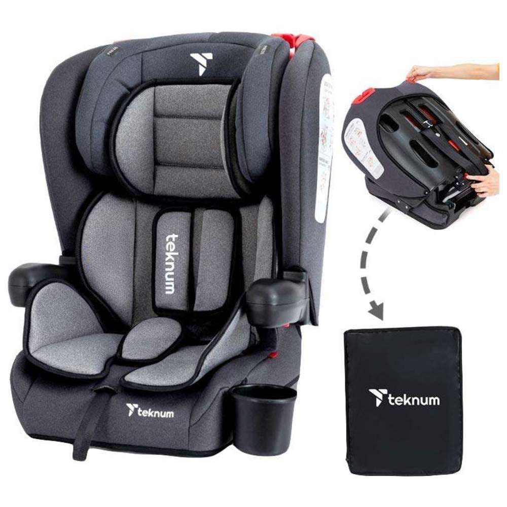 Teknum - Pack And Go Foldable Car Seat - Grey